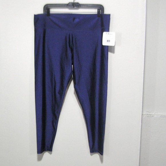 WHISPER SIZE 1X LEGGINGS METALLIC NAVY BLUE - Picture 2 of 7